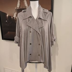 Grey Suede Jacket with lots of style. Sz M